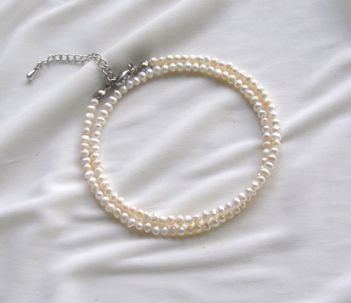 ŘÍČNÍ PERLIČKY 3-4mm*náhrdelník*choker