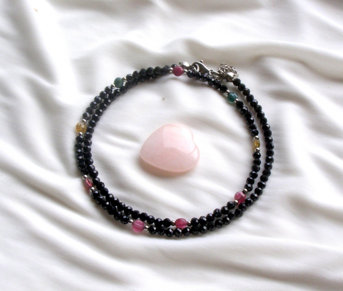 SPINEL - KORUND*TURMALÍN*náhrdelník 42cm