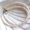 BÍLÉ ŘÍČNÍ PERLIČKY 3-4mm*náhrdelník*choker*