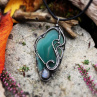 Lesní amulet – achát & měsíční kámen