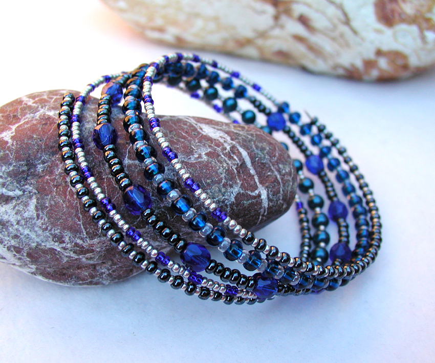 Náramek večerní modrá obloha