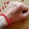 Náramek kulička červený