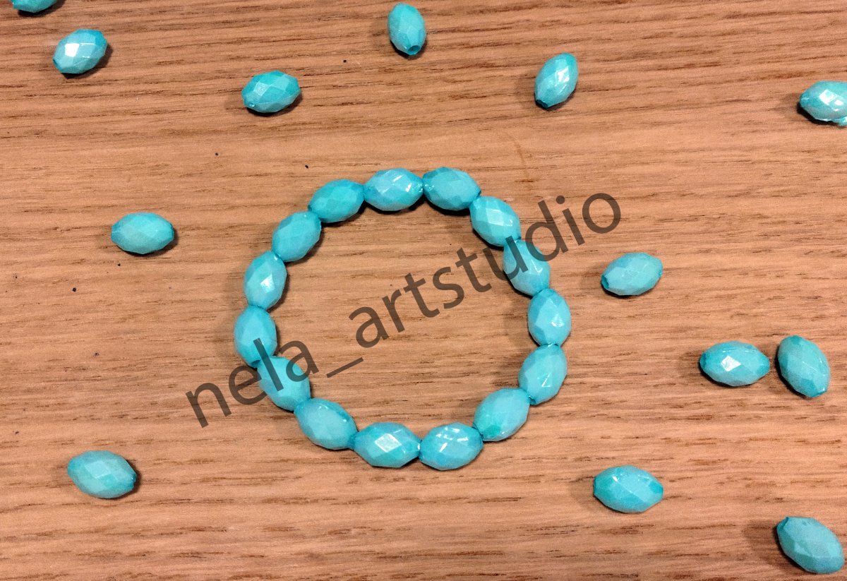 Náramek ovál modrý