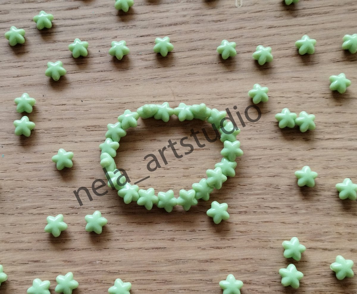 Náramek hvězda zelený