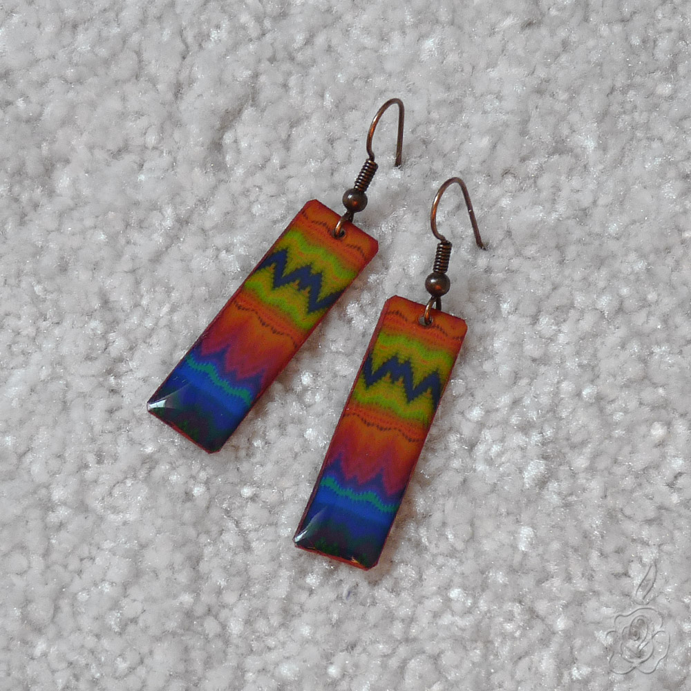 Barevné náušnice - obdélníčky