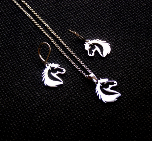 HLAVA KONĚ*ocelový náhrdelník