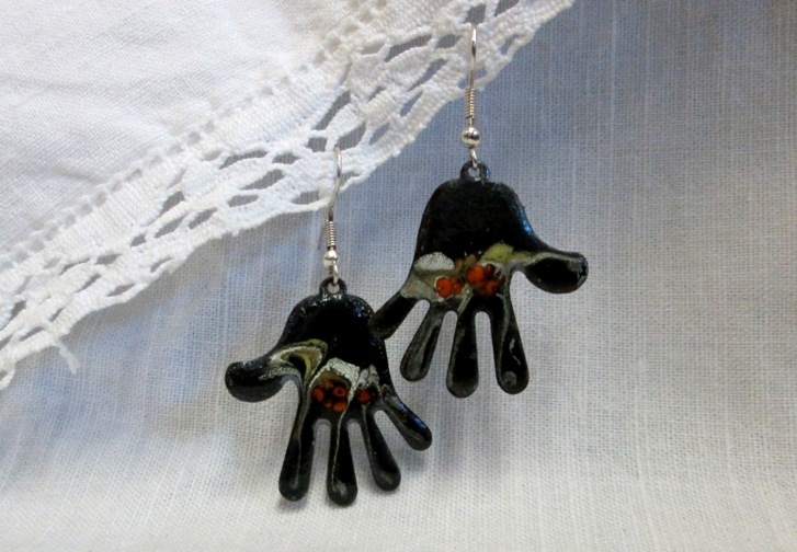 smaltované náušnice