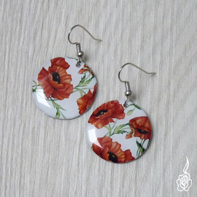 Náušnice - vlčí máky