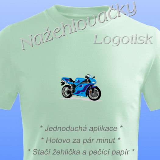 Nažehlovačka MOTORKA modrá pro děti