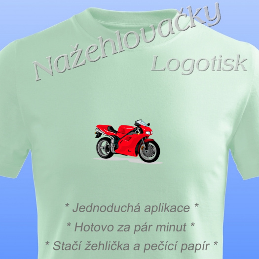 Nažehlovačka MOTORKA červená pro děti