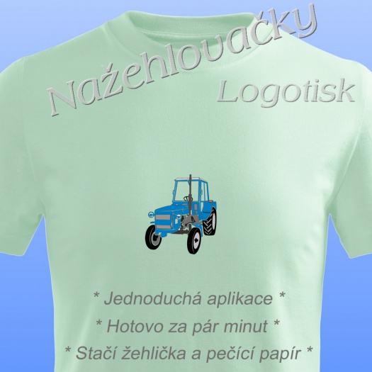 Nažehlovačka TRAKTOR pro děti modrý