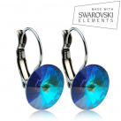 Náušnice se Swarovski krystaly-Bermuda Blue