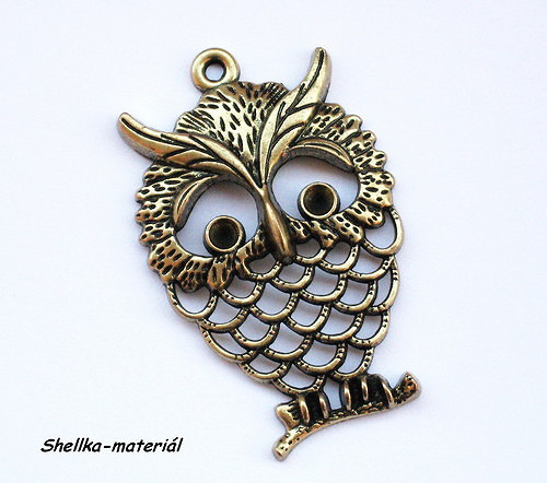 225.Velká sova 58x37,5mm-1 kus
