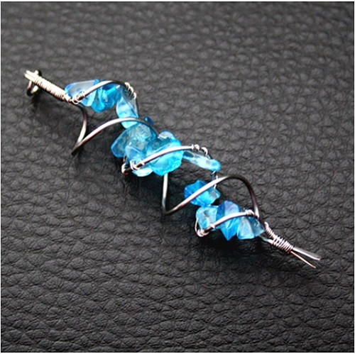 Přívěsek - TYRKYSOVÁ - dvojspirála - hypoalergenní