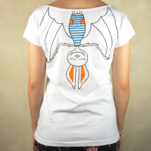 Malované tričko s netopýrem