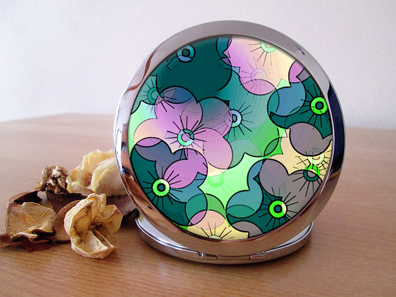 Kapesní zrcátko - Něžné kvítky