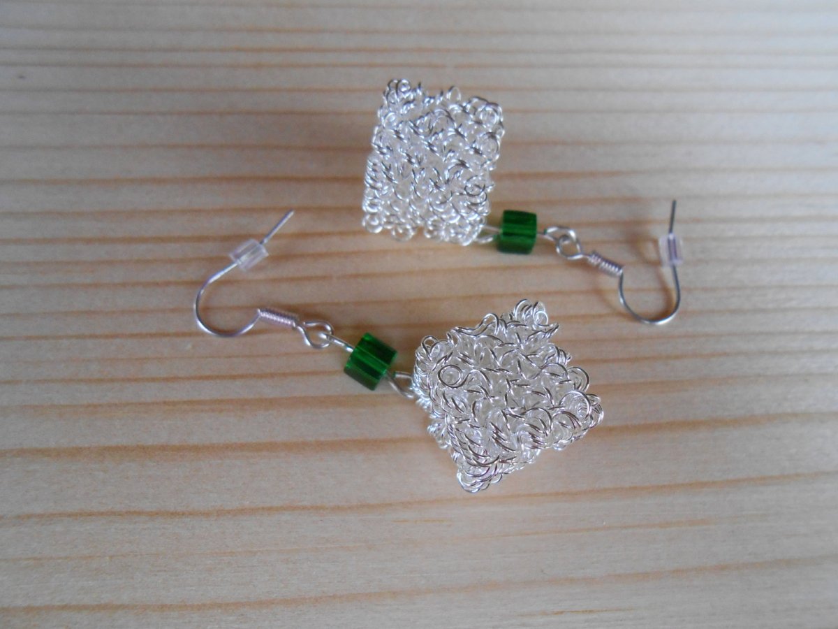 Náušnice kostka stříbrná (341/15)