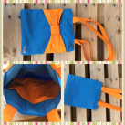 Oranžovo modrá kabelka