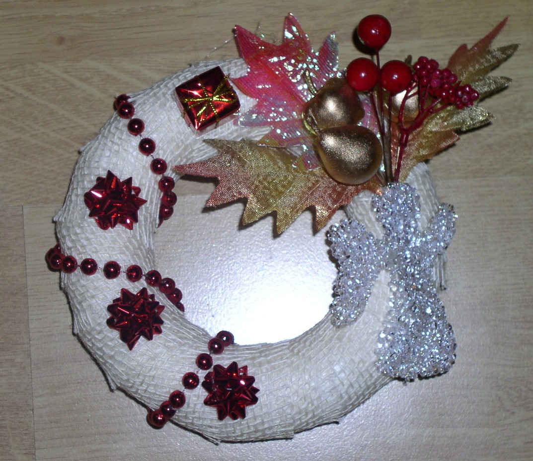 Vánoční věneček s andělem