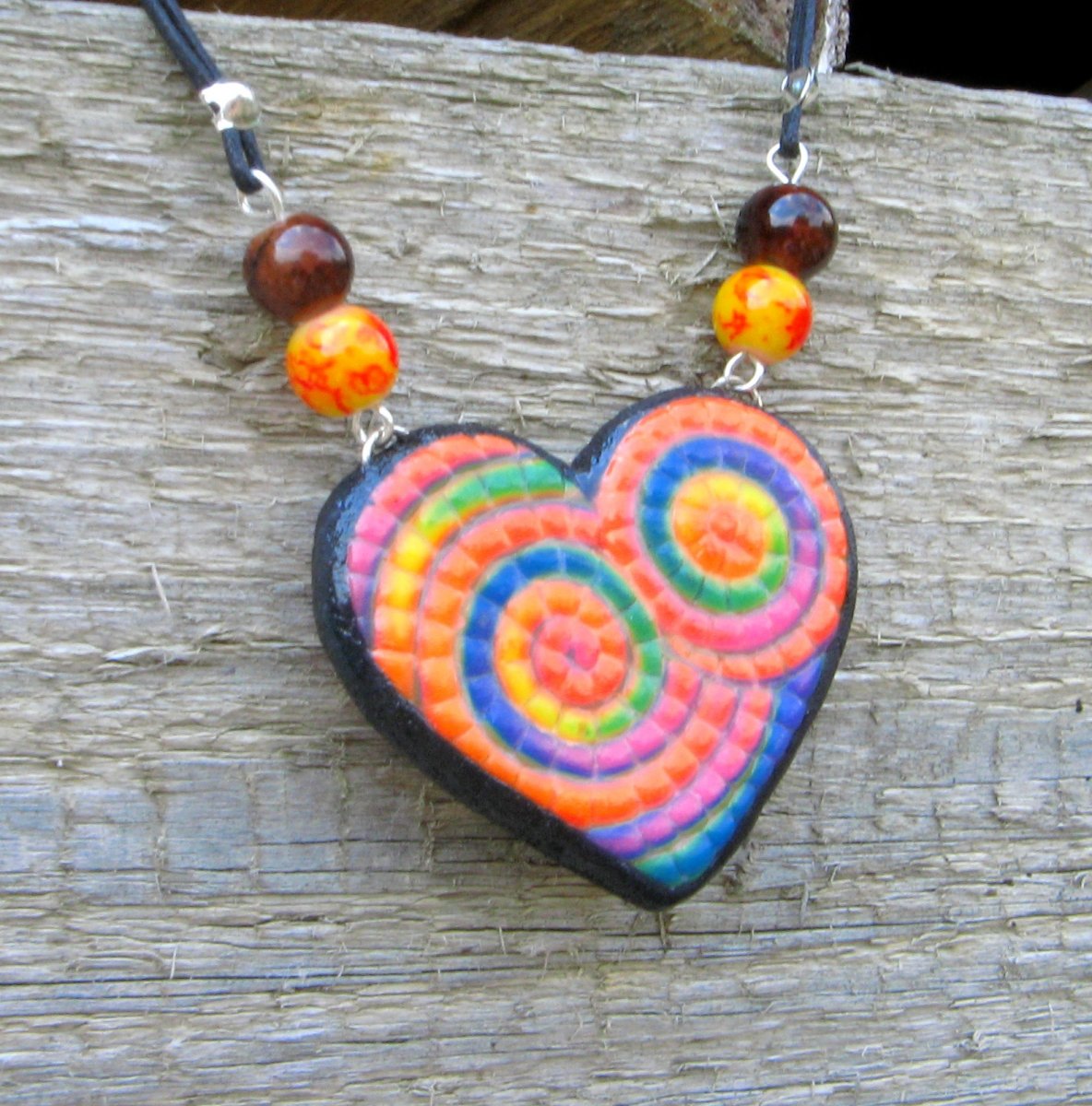 Duhová mozaika- oboustranné srdce