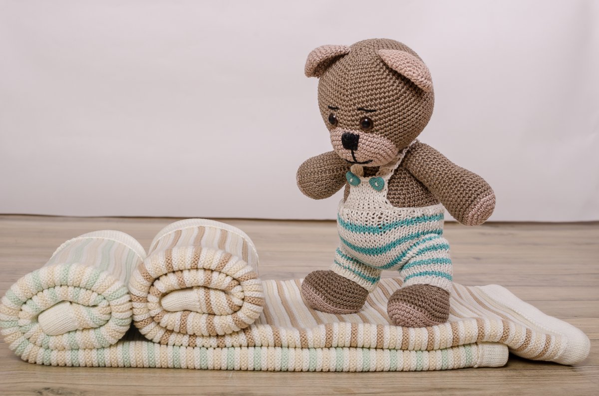 Pruhovaná deka: 80x100 cm, OEKO-TEX