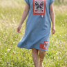 S MOTÝLEM (M/L) - upcycling lněné šaty