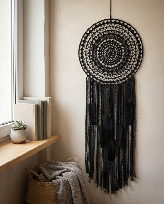 Lapač zlých snů Černá holubice 40 x 120 cm