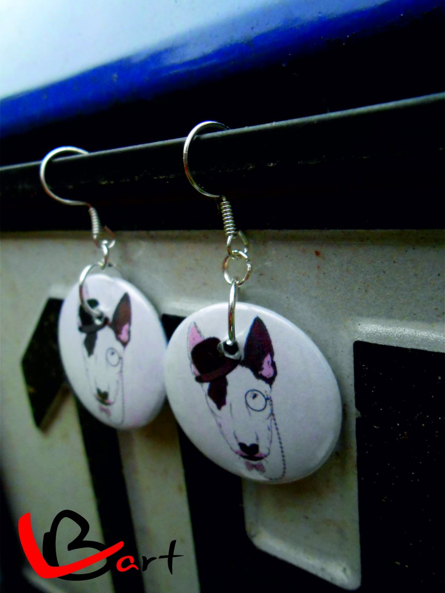 Náušnice - Placky - Pan BullTerier NUP5