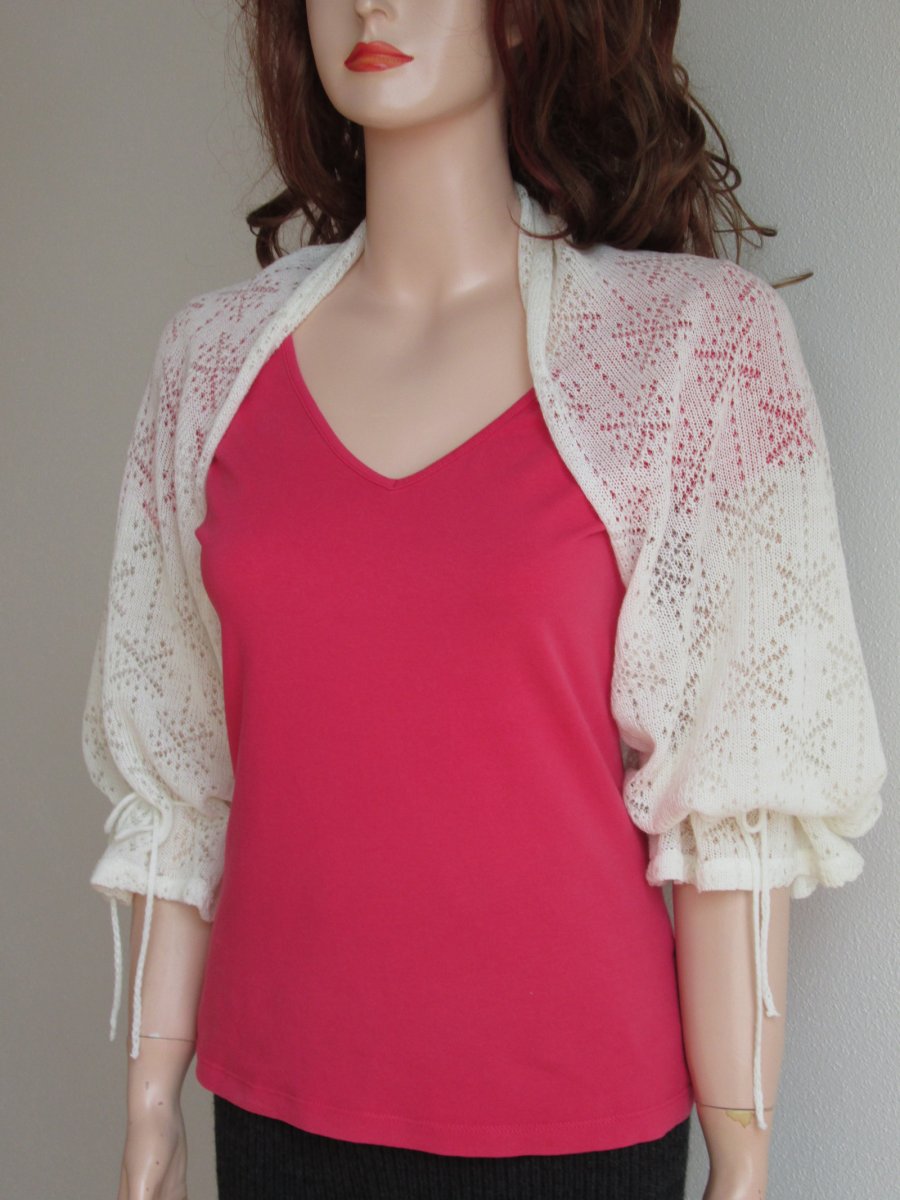 Krajkové bolerko - rukávy