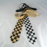 Šachová kravata béžovo-hnědá 893047