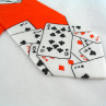 Hedvábná kravata s kartami - červená 1184138