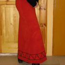Fleecová sukně terakota