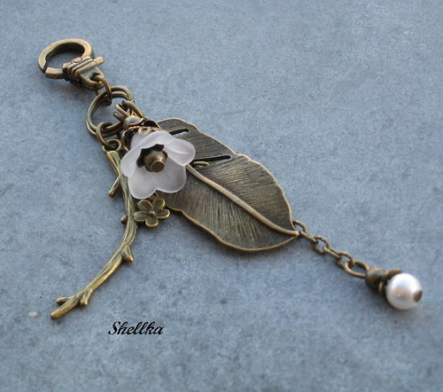 Přívěšek na klíče/ kabelku ,,LEDOVÉ KVĚTY,,