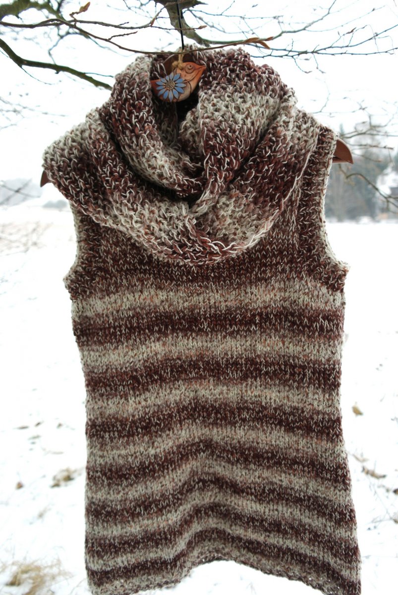 pletená tunika s nákrčníkem ,,L,, 