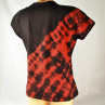 Červeno-černé dámské batikované triko - vel. XL
