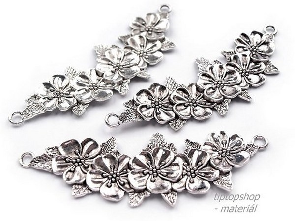 Kovová ozdoba k výrobě náhrdelníku, 113x38mm (1ks)