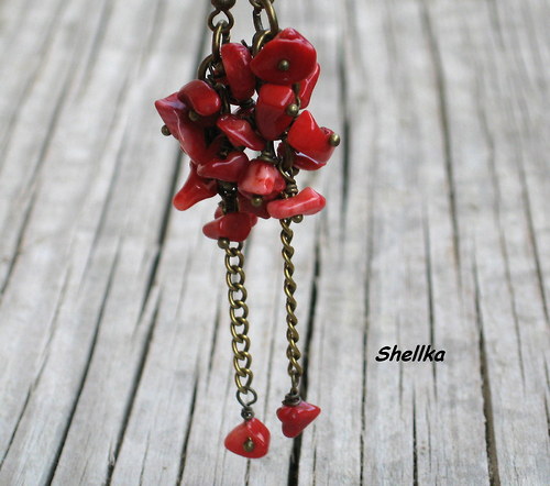 Náušnice s korálem