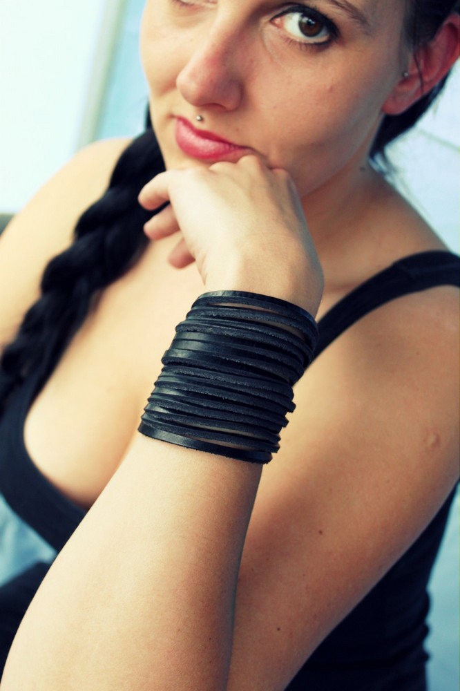 Kožený náramek - Rockstar