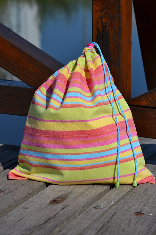 Pruhovaný prádelní pytlík