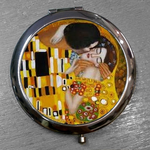 Zrcátko Polibek od Klimta