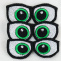 Vyšívané oči s brýlemi zelené 6,8 x 3,5cm