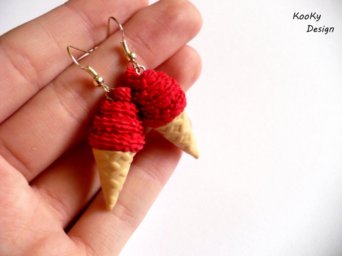 Visací náušnice - zmrzlinky