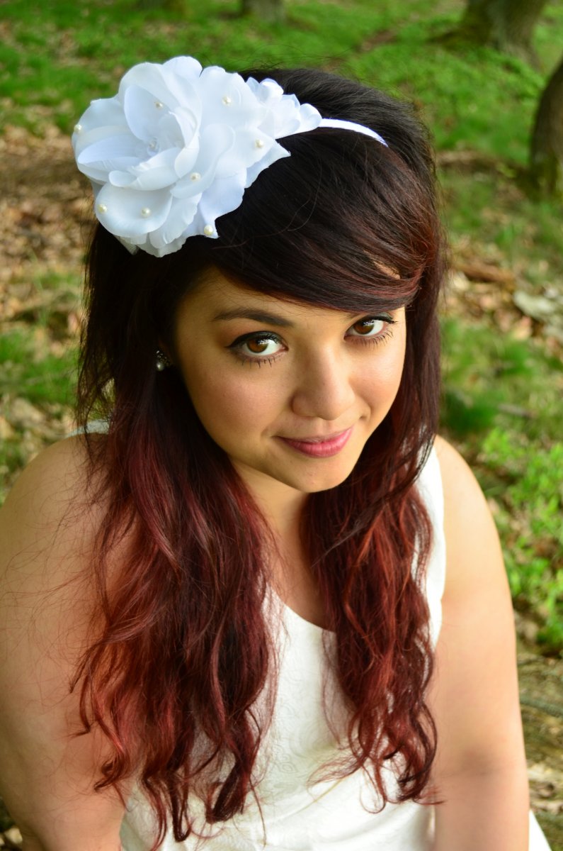 Svatební čelenka White Rose