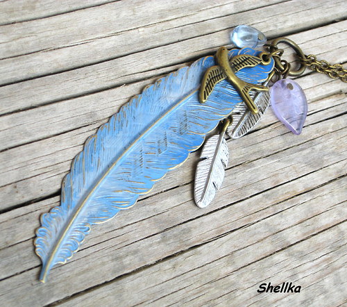 Náhrdelník ,,BLUE FEATHER,,