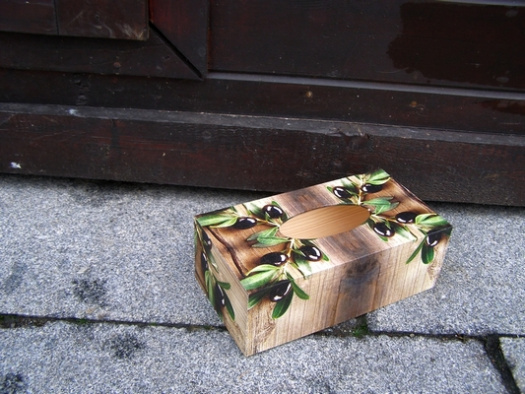 Krabice na kapesníky - Olivy