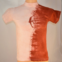 Růžovo-vínové tričko s horolezcem XS