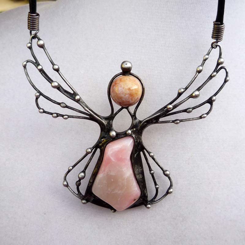 Opál + achát - andělka