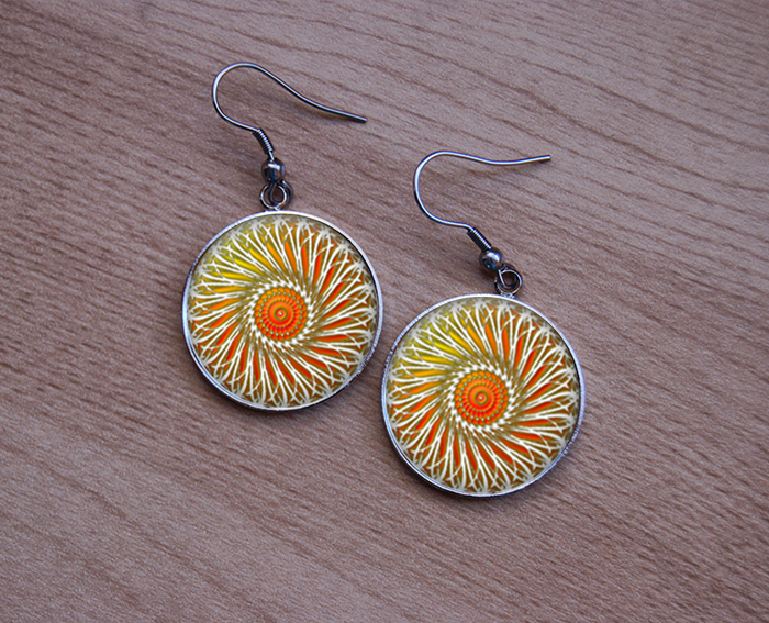 Orange flow - Zelené květinky