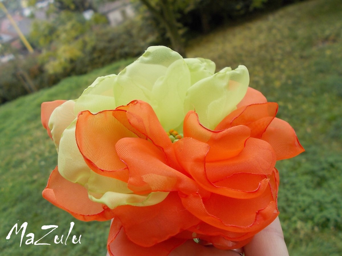 ORANGEzelená brožko & spona