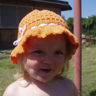 Dětský klobouček - oranžový